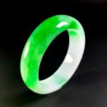 Icy Emerald Green Jadeite Bangle (Taipeh)