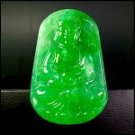 Icy Emerald Green Jadeite Pendant｜Buddha (臺北) - Image 2