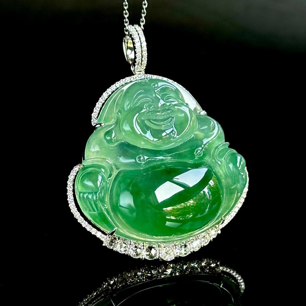 20250514174412.jpg臺北 Icy Jadeite Pendant Maitreya (Taipei) - Image 1