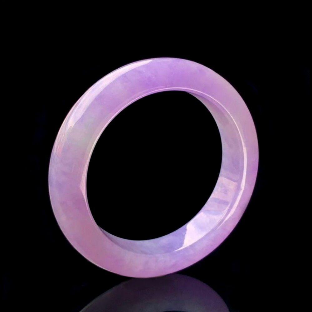 HBrazalete de jadeíta púrpura real helado Icy Royal Purple Jadeite Bangle (Taipei) - Image 1