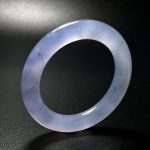 Glassy Violet Aura Cylindrical Jadeite Bangle (Taipeh)