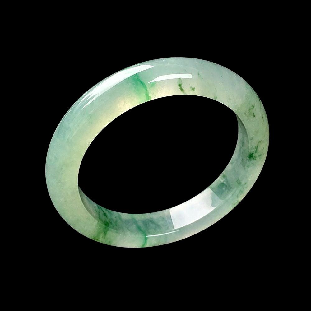 HHESH888043.jpg Glassy Jadeite Bangle #57mm - Image 1