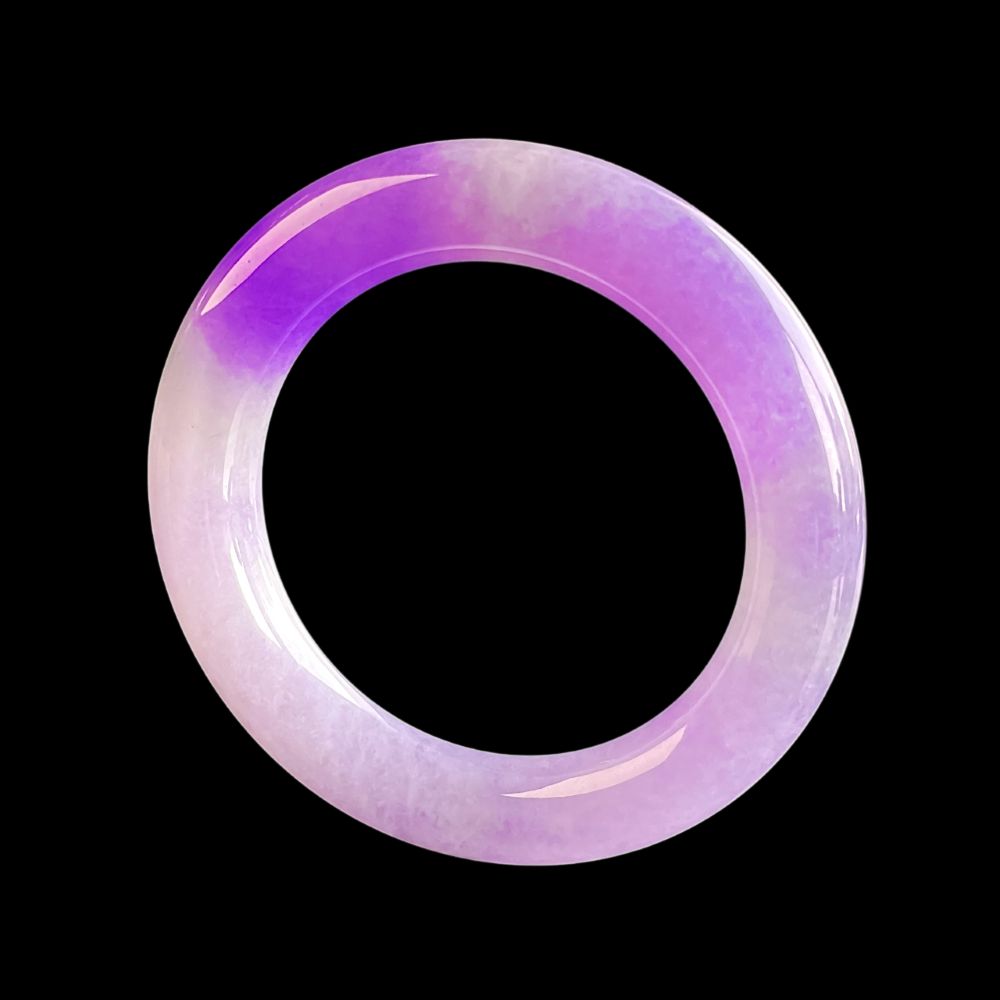 HHESH888068-0.jpg Icy Jadeite Cylindrical Jadeite Bangle #54mm - Image 1