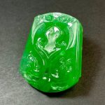 Icy Emerald Green Jadeite Pendant｜Drangon&Phoenix (Taipeh)